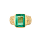 Bague 51.5 Bague or jaune Emeraude Colombie Diamants 58 Facettes