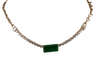 Necklace Zambia emerald necklace and diamonds 18k yellow gold 58 Facettes 375