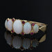 Ring 57 Opal and ruby ​​garter ring 58 Facettes 16-326-57
