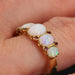 Ring 57 Opal and ruby ​​garter ring 58 Facettes 16-326-57