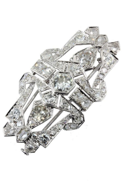 Art-deco diamond brooch