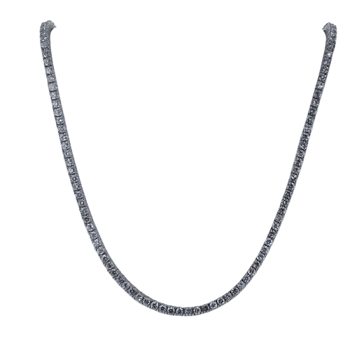 Collier Collier Or blanc Rivière de Diamants 58 Facettes