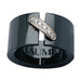 Ring 47 Chaumet ring, “Liens”, black ceramic, white gold, diamonds. 58 Facettes 30593