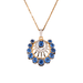 Art-deco sapphire and diamond necklace 58 Facettes