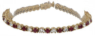 Bracelet River bracelet - Yellow gold, diamonds and rubies 58 Facettes 1