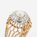 Ring 51 Vintage ring with gold strings, pearl and diamonds 58 Facettes 20-151-49