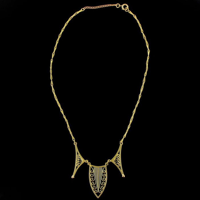 Collier Collier or jaune motif filigrané 58 Facettes 16-196