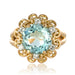 Ring 50 60s aquamarine diamond ring 58 Facettes 19-150-49