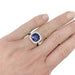 Ring 52 Sapphire and diamond ring, white and yellow gold. 58 Facettes 30351