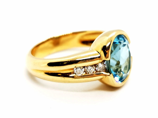 Bague 55 Bague Or Jaune Topaze 58 Facettes 1178309CN