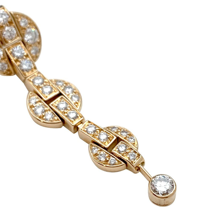 Earrings Cartier dangling earrings, “Himalia” model, in yellow gold, diamonds. 58 Facettes 29719
