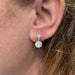 Dormeuses earrings in platinum and diamonds. 58 Facettes 30176