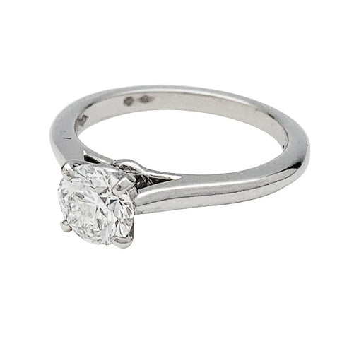 Bague 50 Bague Cartier "1895" solitaire diamant 0,81 carat, platine. 58 Facettes 30391