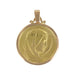 Virgin Mary medal pendant with halo in yellow gold and pink gold 58 Facettes 19-491A