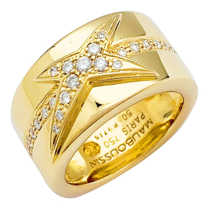 Bague 50 Bague Mauboussin "Etoile Divine" en or jaune et diamants. 58 Facettes 30626