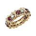 Ring 50 Tiffany&Co ring. “Sixteen Stones”, yellow gold, platinum, diamonds and rubies. 58 Facettes 30402