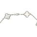Van Cleef & Arpels Alhambra necklace in white gold and mother-of-pearl. 58 Facettes 30104
