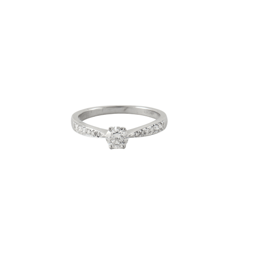 Bague 54 Bague Solitaire diamant épaulé 58 Facettes