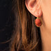 Boucles d'oreilles Boucles d'oreilles pendantes anciennes camées sur corail 58 Facettes 18-373