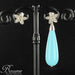 Boucles d'oreilles Boucles d'oreilles diamants et goutte de turquoise 58 Facettes 13-058-8244953