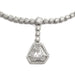 Necklace River necklace in white set with diamonds supporting a triangular diamond. 58 Facettes 25379
