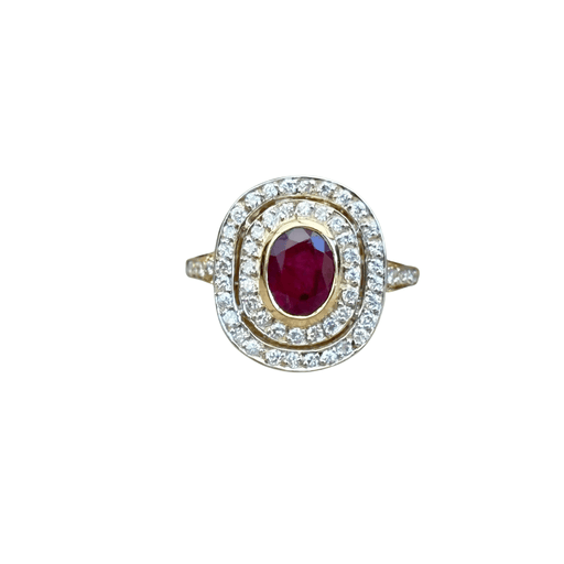 Ring Ring in yellow gold, rubies & diamonds 58 Facettes 239