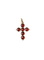 Pendentif Croix ancienne Or et Grenat de Perpignan 58 Facettes