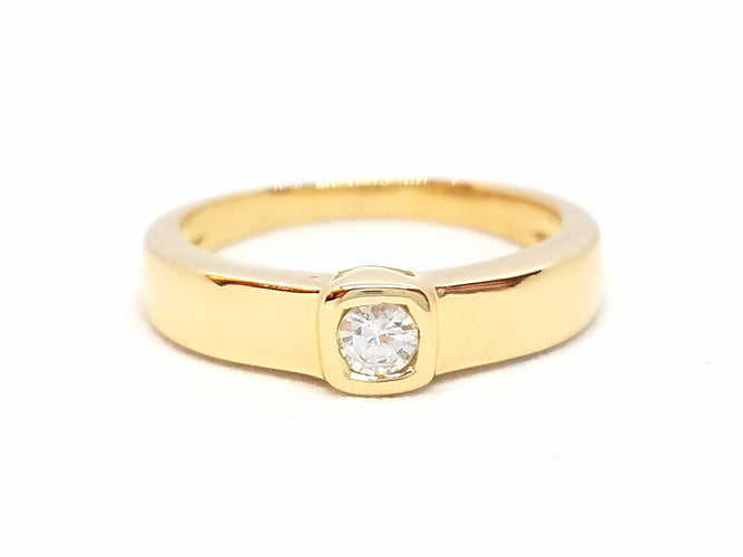 Bague 51 Bague Solitaire Or jaune Diamant 58 Facettes 06615CD