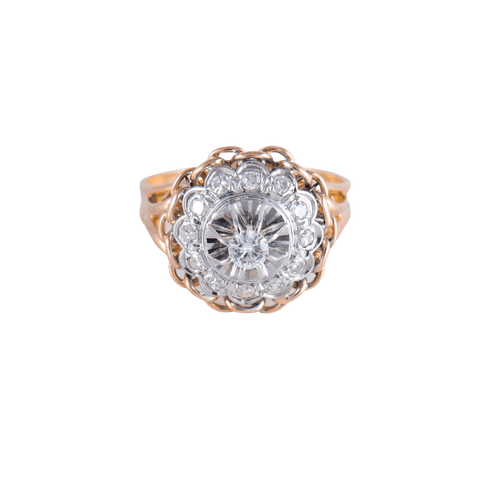 Bague Bague Solitaire Rétro 58 Facettes 1