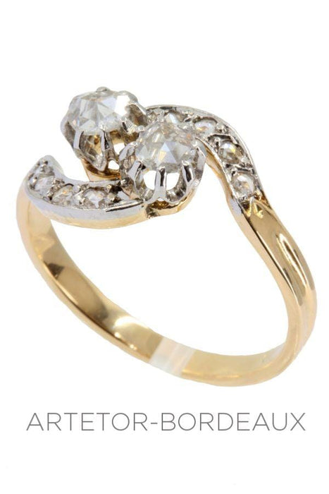 Ring 52 You and me old diamonds 58 Facettes 31891