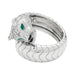 Ring 53 Cartier “Panthère de Cartier” ring in white gold, diamonds, emeralds and onyx. 58 Facettes 29075-1
