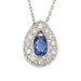 Pendant Sapphire diamond drop pendant and its chain 58 Facettes 21-343