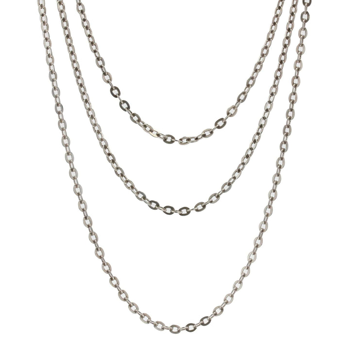 Collier Sautoir ancien en argent 58 Facettes 19-459B