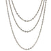 Antique silver long necklace 58 Facettes 19-459B