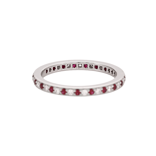 TIFFANY & CO ring - LEGACY Alliance in platinum Diamonds and rubies 58 Facettes DV0534-4