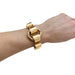 Tank Bracelet bracelet in pink gold, diamonds and red stones. 58 Facettes 29753