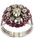 Ring 70's ruby ​​and diamond ring 58 Facettes 18611