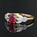 Ring 52 Fine ruby ​​and diamond ring 58 Facettes AG1401BA-52