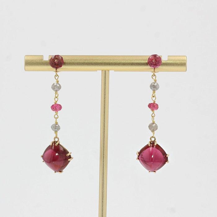 Boucles d'oreilles Pendants d'oreilles tourmalines spinelles et diamants 58 Facettes 21-306