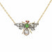 Necklace Ancient bee necklace in emerald diamonds and rubies 58 Facettes 20-622