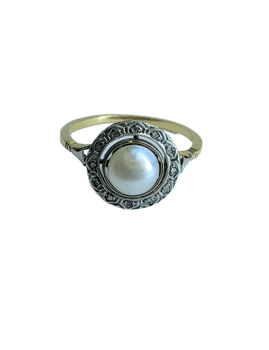 Bague 54 Bague perle et or 58 Facettes 10