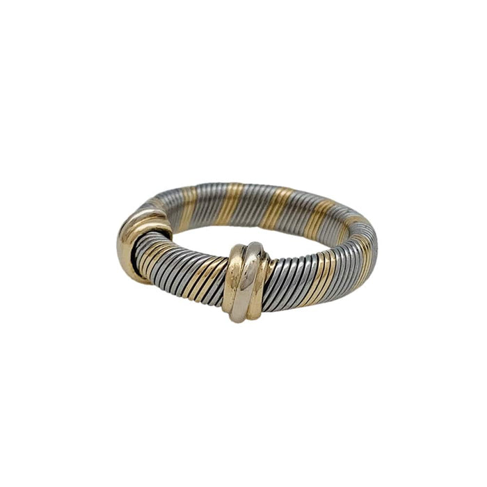 Ring 49 Cartier ring in yellow gold and steel. 58 Facettes 29994
