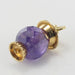 Faceted Amethyst and Gold Lantern Pendant 58 Facettes CVP11