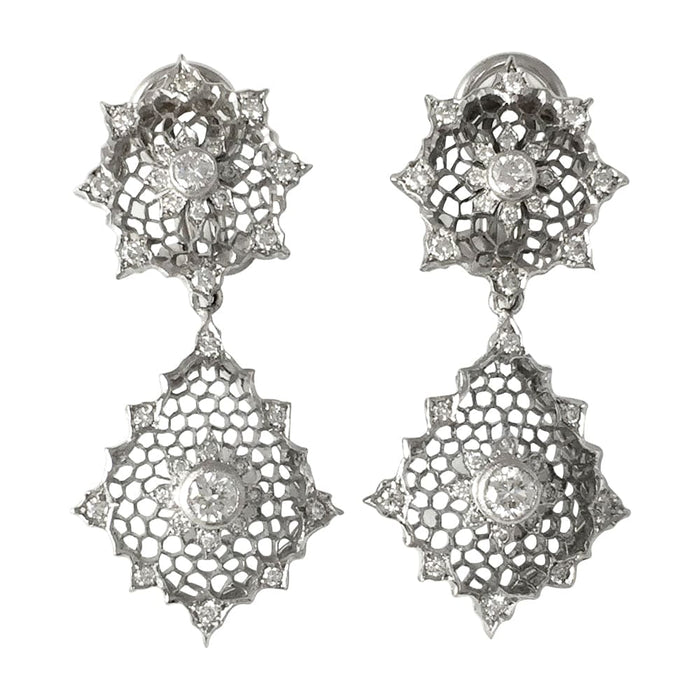 Boucles d'oreilles Boucles d'oreilles Buccellati "Dentelle", diamants. 58 Facettes 30487
