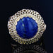 Bague 48 Bague vintage lapis lazuli et or 58 Facettes 18-282B-48