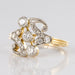Ring 53 Ring in yellow gold and platinum, diamond pattern 58 Facettes G4-8055646-53-1