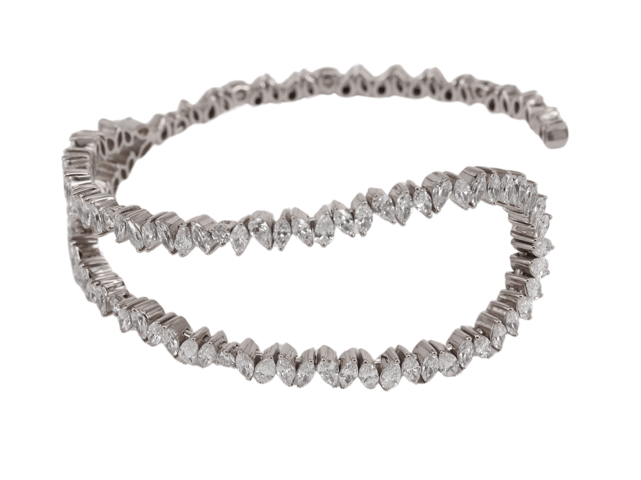 Bracelet Bracelet Or blanc Diamants 58 Facettes P682