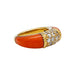 Ring 47 Van Cleef and Arpels “Philippine” ring in yellow gold, pink coral and diamonds. 58 Facettes 30228