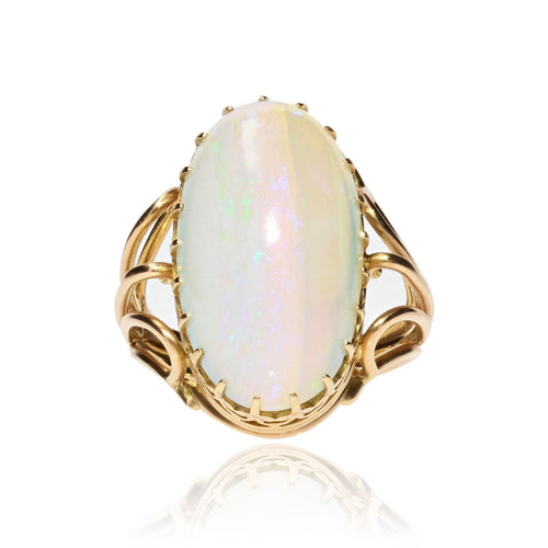 Bague 57 Bague opale et or jaune vintage 58 Facettes 20-380-57