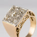 Ring 55 Art Deco ring paved with diamonds 58 Facettes 20-157